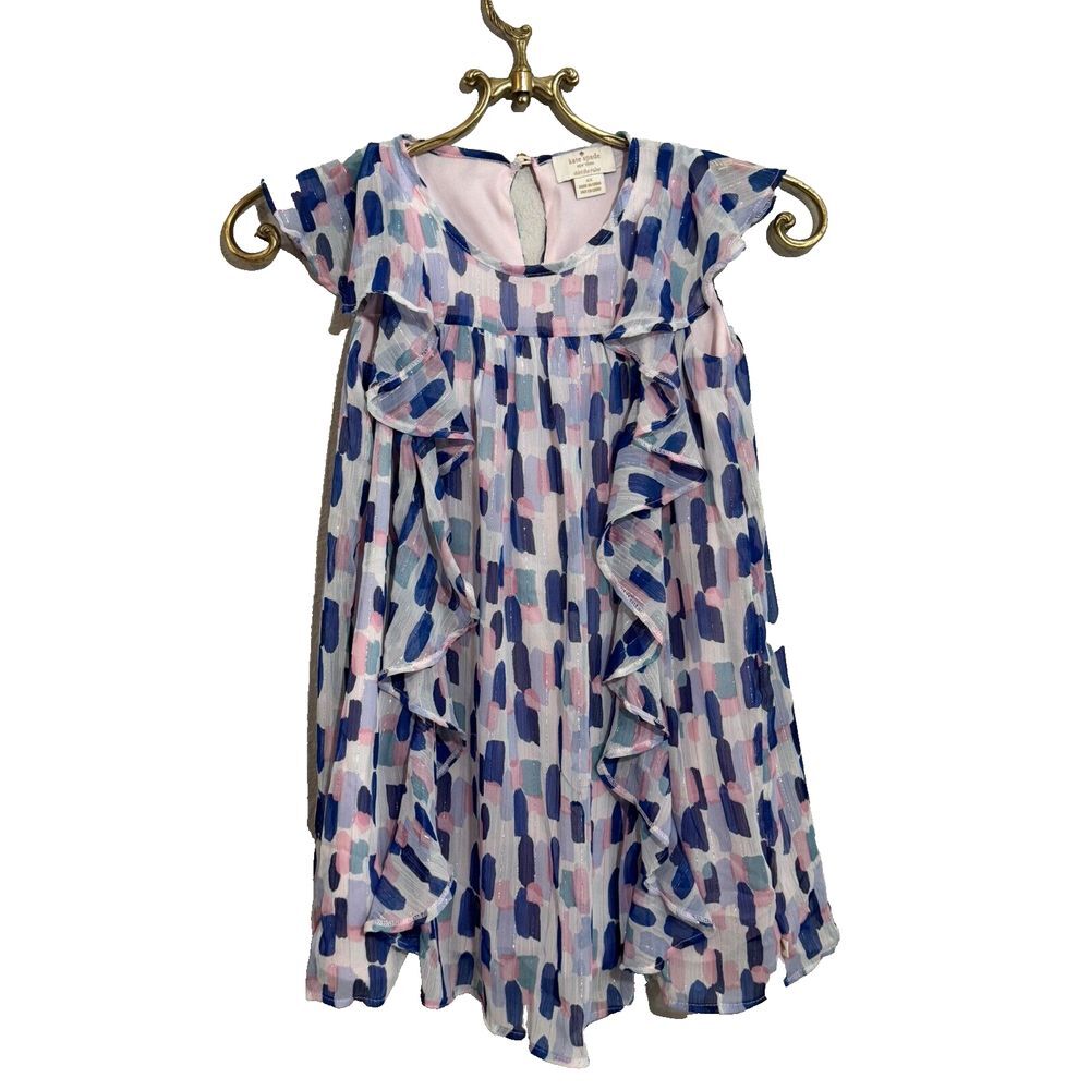 KATE SPADE NEW YORK‎ LITTLE GIRLS COLORFUL 6X DRESS Purple Pink Metallic